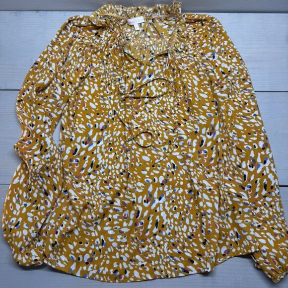 Ladies Medium Mustard Lightweight Blouse - Picture 1 of 4